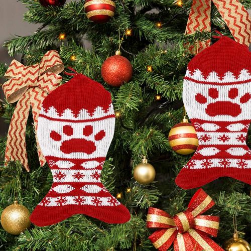  Toyvian Christmas Stockings Christmas Tree Ornament Fish Shaped Stockings Xmas Hanging Candy Bag Xmas Favor Pouches for Holiday Fireplace