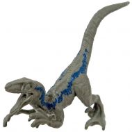Toywiz Jurassic World Matchbox Battle Damage Mini Dinosaur Figure Velociraptor Blue 2-Inch Mini Figure [Loose]