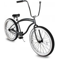 Tracer Beach Cruiser Bike for Adults, 26/29 Inch Wheels, Fat Tire, Hi Ten Steel Frame, 1/3/7 Speed, Complete Cruiser Bike