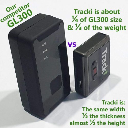  [아마존베스트]Trackimo Tracki 2019 Model Mini Real-time GPS Tracker. Full USA, CA & Worldwide Coverage. For Cars, Kids, Pet, Drone, Vehicle spy. Small Portable GPS Tracking Device, Magnetic Mount, SOS Bu