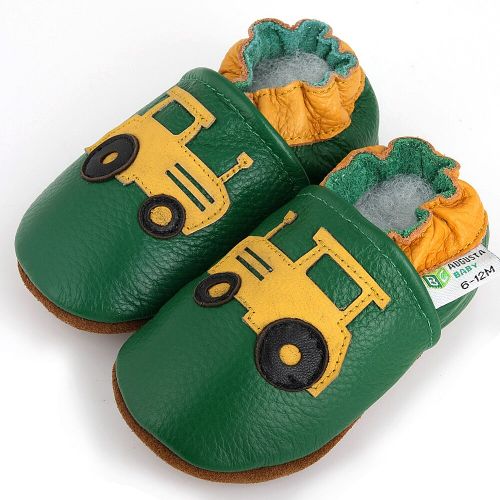  Tractor Leather Baby Shoes by Augusta Baby