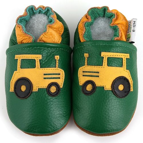  Tractor Leather Baby Shoes by Augusta Baby