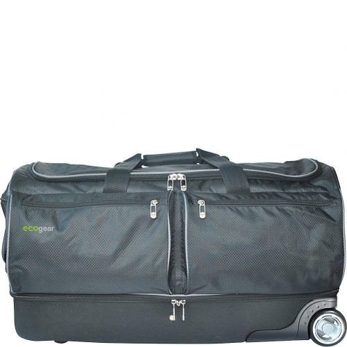  Trademark EcoGear 28 Inch Wheeled Duffel with Garment Rack, Black