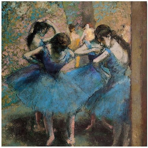  Trademark Art Trademark Fine Art Dancers in Blue, 1890 Canvas Art by Edgar Degas