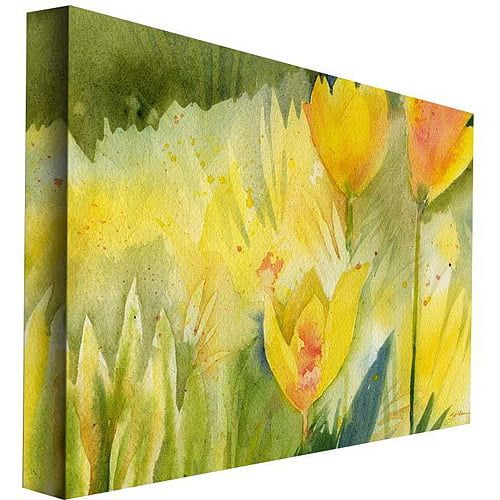  Trademark Art Path of Yellow Flowers Canvas Art by Sheila Golden
