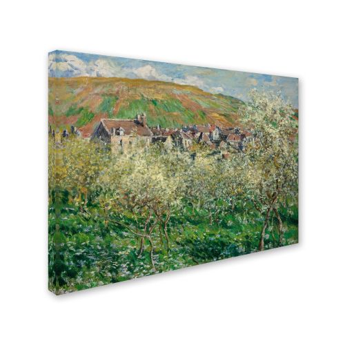  Trademark Art Trademark Fine Art Flowering Plum Trees Canvas Art by Monet