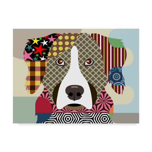  Trademark Art Trademark Fine Art Bernese Mountain Dog Canvas Art by Lanre Adefioye
