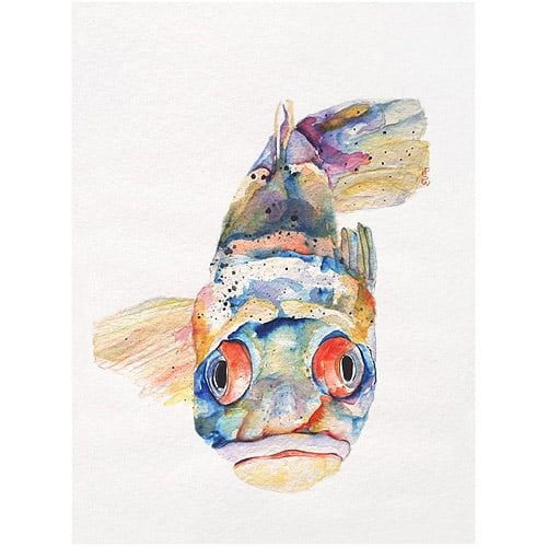  Trademark Art Blue Fish Canvas Art by Pat Saunders-White