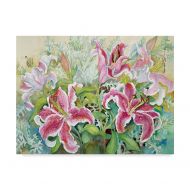 Trademark Art Trademark Fine Art Stargazer Lilies Canvas Art by Joanne Porter