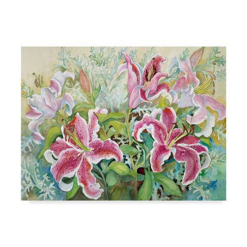  Trademark Art Trademark Fine Art Stargazer Lilies Canvas Art by Joanne Porter