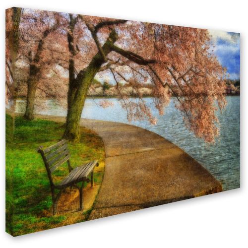  Trademark Art Trademark Fine Art Meet Me At Our Bench Canvas Art by Lois Bryan