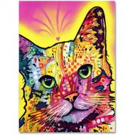 Trademark Art Trademark Fine Art Tilt Cat Canvas Art by Dean Russo