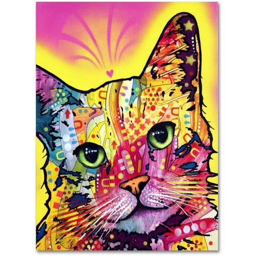  Trademark Art Trademark Fine Art Tilt Cat Canvas Art by Dean Russo