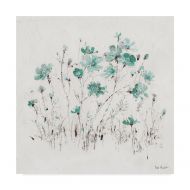 Trademark Art Trademark Fine Art Wildflowers II Turquoise Canvas Art by Lisa Audit
