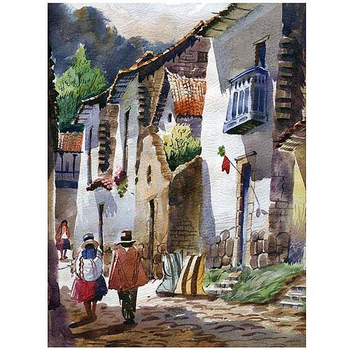  Trademark Art Trademark Fine Art Cuzco III Canvas Art by Jimenez