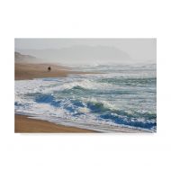 Trademark Art Trademark Fine Art A Walk On The Beach Canvas Art by Lance Kuehne