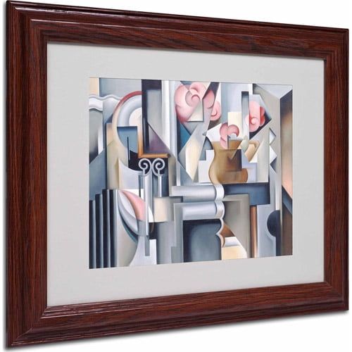  Trademark Art Trademark Fine Art Still Life With Brown Jug Matted Framed Art by Catherine Abel, Wood Frame