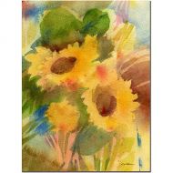 Trademark Art Garden Sunflowers Canvas Art by Sheila Golden