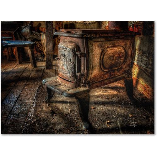  Trademark Fine Art Liberty Wood Stove Artwork by Lois Bryan, 24 by 32 Inch Canvas Wall Art