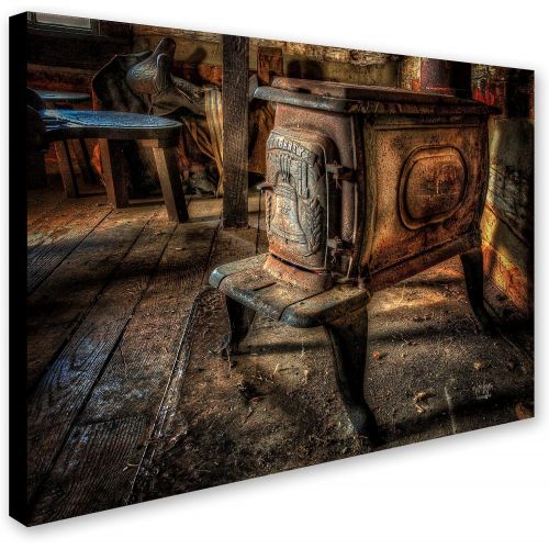  Trademark Fine Art Liberty Wood Stove Artwork by Lois Bryan, 24 by 32 Inch Canvas Wall Art