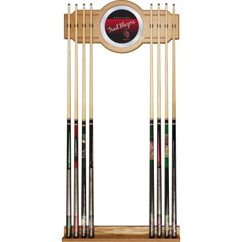  Trademark Gameroom Portland Trailblazers Hardwood Classics NBA Cue Rack with Mirror