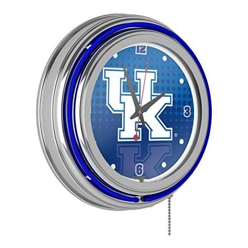  Trademark Gameroom University of Kentucky Chrome Double Rung Neon Clock - Reflection