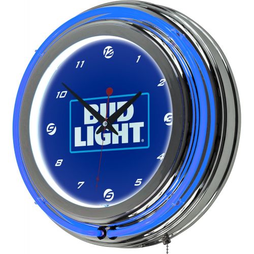  Trademark Gameroom AB1400-BL-16 Bud Light 14 Neon Wall Clock - Block Text