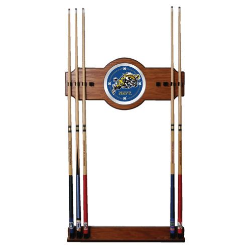  Trademark Gameroom NCAA United States Naval Academy Billiard Cue Rack with Mirror