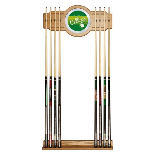  Trademark Games Boston Celtics Hardwood Classics NBA Cue Rack with Mirror