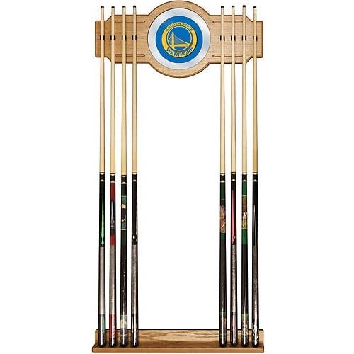  Trademark Games Golden State Warriors NBA Billiard Cue Rack with Mirror