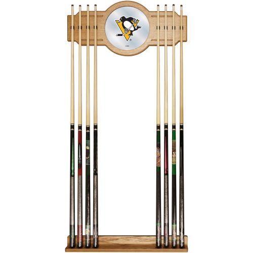  Trademark Games NHL Cue Rack with Mirror, Pittsburgh Penguins