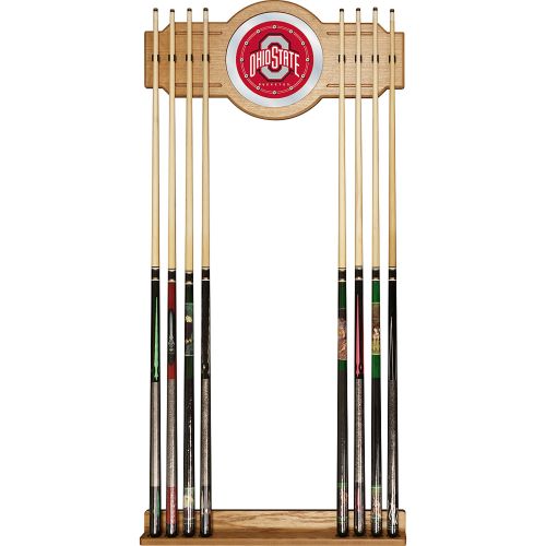  Trademark Global The Ohio State University Wood and Mirror Wall Cue Rack