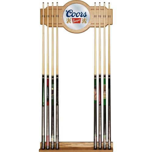  Trademark Global Coors Banquet Original 2-Piece Wood and Mirror Wall Cue Rack