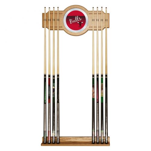  Trademark Global Houston Rockets Hardwood Classics NBA Cue Rack with Mirror