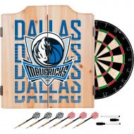 Trademark Global Trademark Gameroom NBA7010-DM3 NBA Dart Cabinet Set with Darts & Board - City - Dallas Mavericks
