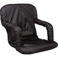 Portable Multiuse Adjustable Recliner Stadium Seat by Trademark Innovations (Black)