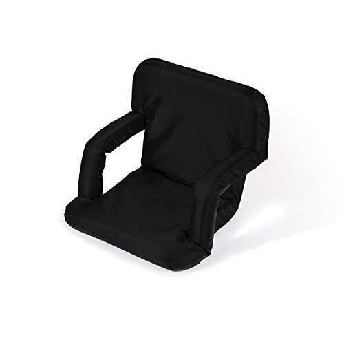  Portable Multiuse Adjustable Recliner Stadium Seat by Trademark Innovations (Black)