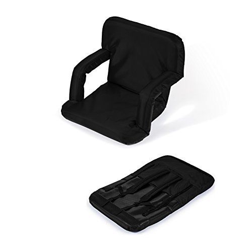  Portable Multiuse Adjustable Recliner Stadium Seat by Trademark Innovations (Black)