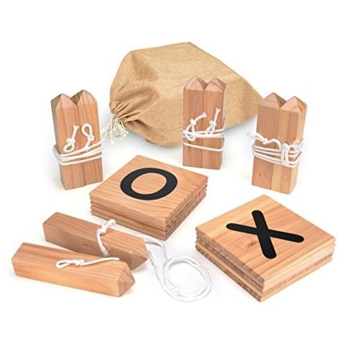  [아마존베스트]Trademark Innovations Giant Wooden Tic Tac Toe Backyard Game