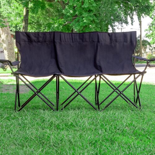  Trademark Innovations Triple Style Tri Camp Chair with Steel Frame