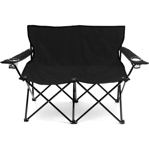  Trademark Innovations 31.5H Loveseat Style Double Camp Chair with Steel Frame