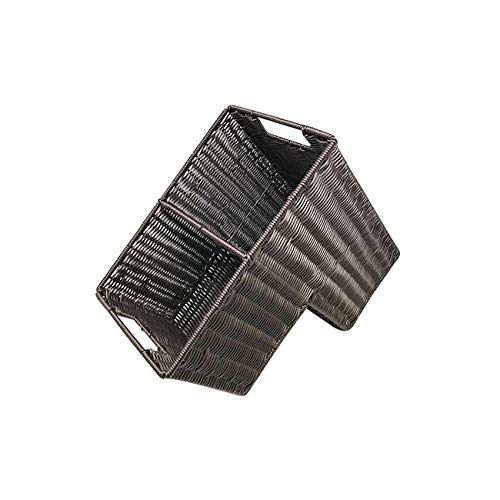  Trademark Innovations 14 Plastic Wicker Storage Stair Basket with Handles