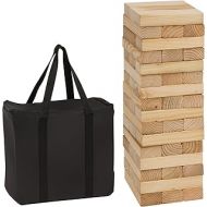 48 Piece 1.5Tall Giant Wooden Stacking Puzzle Game with Carry Case by Trademark Innovations