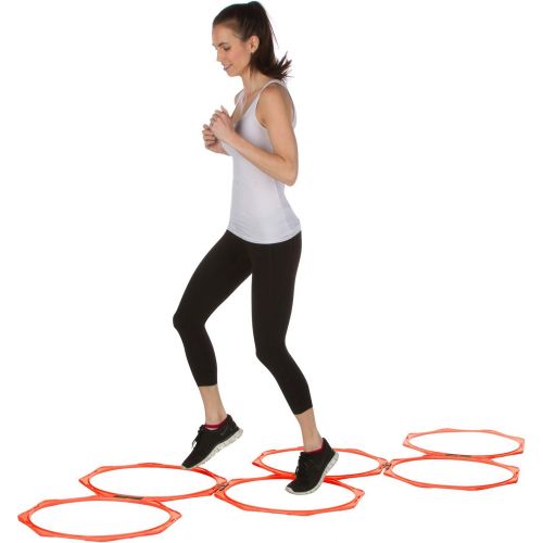  20 Hexagonal Speed & Agility Training Rings - Set of 6 with Carry Bag by Trademark Innovations