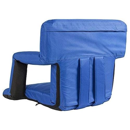  Trademark Innovations Portable Multiuse Adjustable Recliner Stadium Seat (Blue)