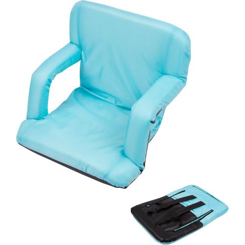  Trademark Innovations Portable Multiuse Adjustable Recliner Stadium Seat (Blue)