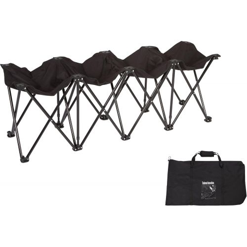  Trademark Innovations 4-Person Seater Folding Sports Sideline Bench