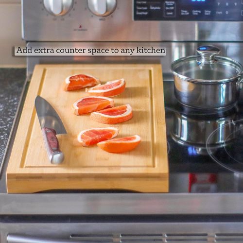  21 Bamboo Sink and Stove Burner Cover & Cutting Board by Trademark Innovations