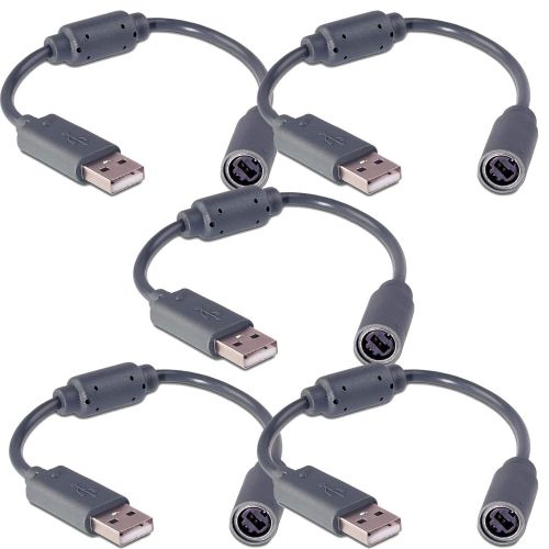  TraderPlus 5 Pcs Wired Controller USB Breakaway Cable for Microsoft Xbox 360