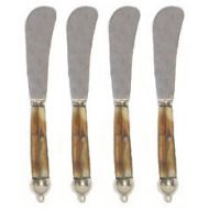 Traders and Company Pate Knife w/ Mother of Pearl Handle, Set of 4 - Oyster